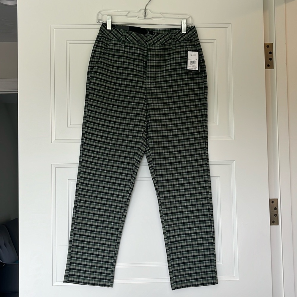 NWT Volcom Plaid Trousers
